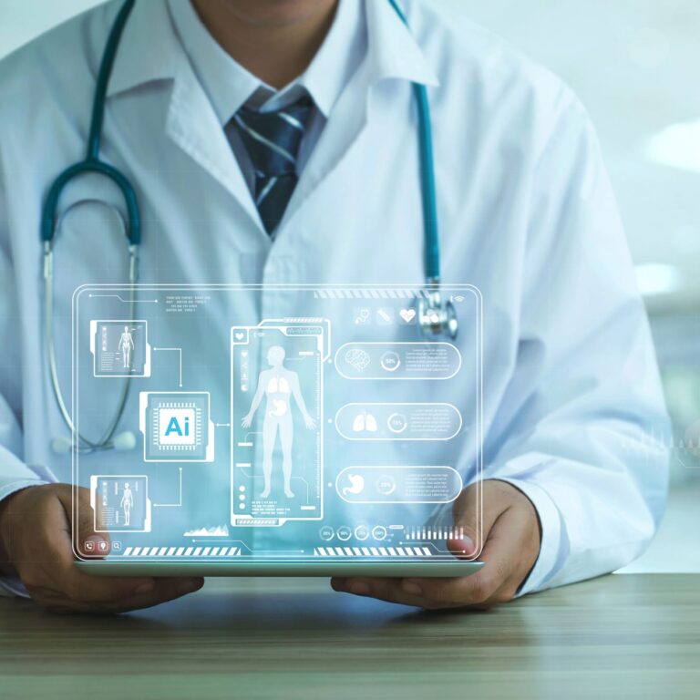 Medical technology, AI technology is utilized by doctors for diagnosing increasing the accuracy of patient treatments. Medical research and development innovation technology to improve patient health.